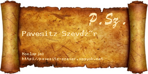 Pavesitz Szevér névjegykártya